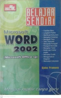 Belajar Sendiri Microsoft 2002 (microsoft Office xp)