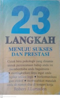 23 LANGKAH MENUJU SUKSES DAN PRESTASI